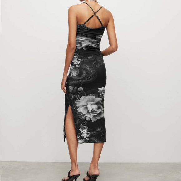 ALL SAINTS Amaya Valley Cut-Out Midi Dress - Picture 2 of 6